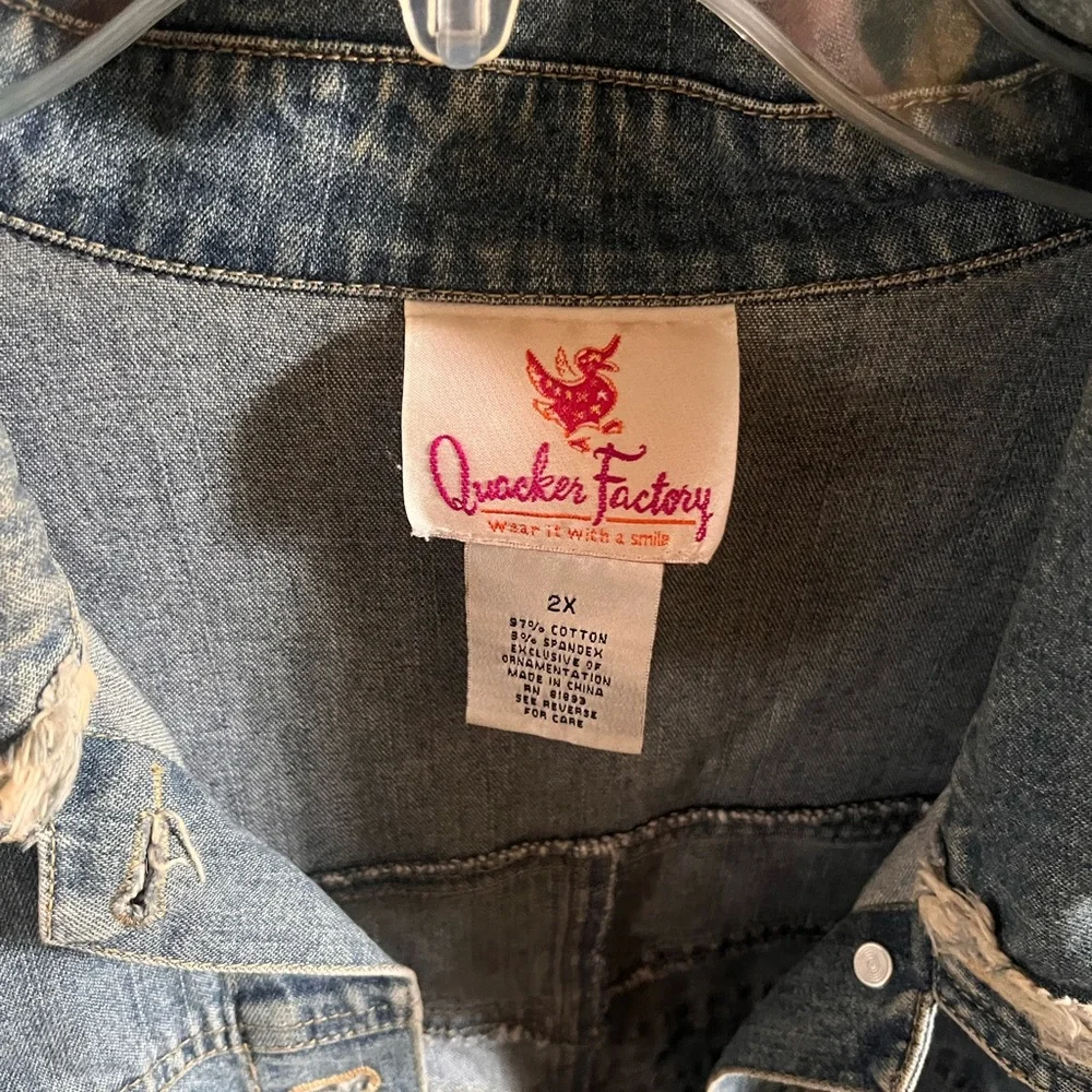 Quacker Factory Blue Denim Jacket - Picture 2 of 5